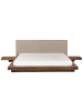Beliani Doppelbett ZEN in Braun/Beige - (W) 328 x (H) 86 x (L) 229 cm