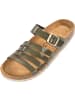 Palado Pantoletten Roma in Lack Khaki