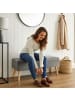 relaxdays Sitzbank in Dunkelgrau - (B)110 x (H)40 x (T)40 cm