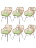 MCW 6er-Set Esszimmerstuhl P17, Polster grün