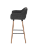 MCW 2er-Set Barhocker Vaasa, Textil, dunkelgrau