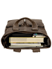 Leonhard Heyden Porto Business-Rucksack Leder 40 cm graubraun