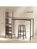 HOMCOM Bartisch Set-121,5L x 40B x 122H cm-Grau