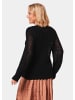 GOLDNER Pullover Femininer Pullover in Netzoptik mit Pailletten in schwarz