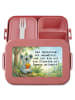Mr. & Mrs. Panda Bentobox Koala Pommes Design mit Spruch in Rot Pastell