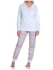 NORMANN Langarm Schlafanzug Pyjama Bündchen Ethnolook - 78514 in hellblau