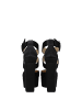 Jimmy Choo Schwarz Satin Plateau Sandalen