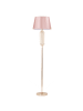 Mauro Ferretti Goldene Stehlampe aus Metall mit rosa Lampenschirm, Ø 40 x 168,5 cm