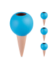 relaxdays 4 x Tonkegel in Terrakotta/ Blau - (H)18 x Ø 9 cm
