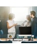relaxdays Doppel-Monitorständer in Schwarz