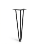 relaxdays 4x Tischbein Hairpin in Schwarz - (H)40 cm