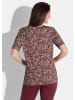 GOLDNER Kurzgröße:  Shirt Shirt in braun / rot / weiß / gemustert