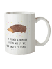 Mr. & Mrs. Panda Kaffeetasse Igel Herzen mit Spruch in Weiß