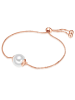 Lulu & Jane Perlen-Armband aus Messing mit Muschelkernperle in roségold
