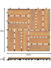 COSTWAY Terrassenfliesen 10er Set in Braun