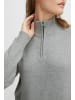 Oxmo Rollkragenpullover OXRita 21800080-ME  Pullover mit Reißverschluss-Kragen in Grau