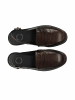 Cashott Niedriger Schuh CASROBERTA in Dark Brown Croco