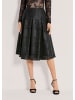 MADELEINE Eleganter Rock mit filigraner Spitze in schwarz