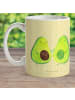 Mr. & Mrs. Panda Tasse Avocado Pärchen ohne Spruch in Gelb Pastell