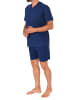 NORMANN Schlafanzug Kurzarm Shorty PyjamaStreifen - 78322 in marine