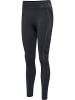 Hummel Hummel Leggings Hmlte Training Damen Dehnbarem Feuchtigkeitsabsorbierenden Nahtlosen in BLACK/ASPHALT MELANGE