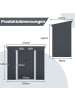 COSTWAY Geräteschuppen 3,71 m³ Türgröße: 87x156cm in Grau