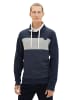 Tom Tailor Farbblock Sweatshirt Stehkragen Design Weich Regular Fit in Dunkelblau
