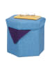 relaxdays Sitzhocker in Blau - (B)36 x (H)31 x (T)32 cm