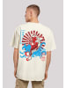 F4NT4STIC Heavy Oversize T-Shirt Japan Koi Fisch Karpfen in sand
