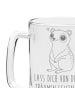 Mr. & Mrs. Panda Gravur Bierkrug Plumplori Glücklich mit Spruch in Transparent