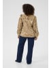 KAFFE curve Bluse langarm KCmilina Regular fit in Toasted Coconut Graphic Animal