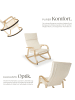 tectake Schaukelstuhl Roca, 65 x 94 x 100 cm, beige