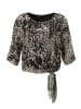 Aniston PLUS Schlupfbluse in schwarz-natur-beige-braun
