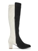 LASCANA Stiefel in schwarz/weiß