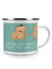 Mr. & Mrs. Panda Emaille Tasse 3. Hochzeitstag Lederhochzeit Dre... in Meeresbrise