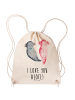 Mr. & Mrs. Panda Säckchen Axolotl Liebe mit Spruch in Creme