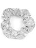 styleBREAKER Scrunchie Haargummi in Silber Metallic