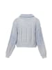 Sookie Damen Strickjacke in BLAU WOLLWEISS