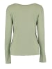 Hailys Langarmshirt 2er-Set V-Ausschnitt Normale Passform in Grau-Grün