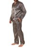 NORMANN atin Pyjama durchknöpfbareSchlafanzug - 77588 in anthrazit