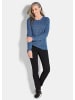 GOLDNER Strickpullover Eleganter Langarm-Strick mit Glanz in royalblau