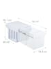relaxdays Einbaumülleimer in Weiß - 2 x 15 L