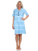 NORMANN Kurzarm Nachthemd Maritimer Look - 85706 in hellblau