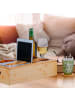 relaxdays Couchbar in Natur/ Transparent- (B)40 x (H)10,5 x (T)26 cm