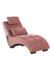 Beliani Chaiselongue SIMORRE in Rosa/Schwarz/Silber - (W) 157 x (H) 82 x (L) 66 cm