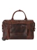 Greenburry Rugged 2 Rollen Reisetasche Leder 53 cm in brown