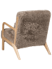 Beliani Sessel SKOVDE in Beige/Braun - (W) 65 x (H) 78 x (L) 80 cm