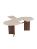 CALICOSY Esstisch LOU in Travertin - (W)160  x (H)75  x (L)90 cm