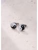 Hey Happiness Ohrstecker Yin Yang Edelstahl in Silber - (D) 0,8 cm