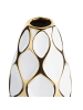 Beliani Blumenvase AVILA in Weiß/Gold - (W) 15 x (H) 36 x (L) 15 cm